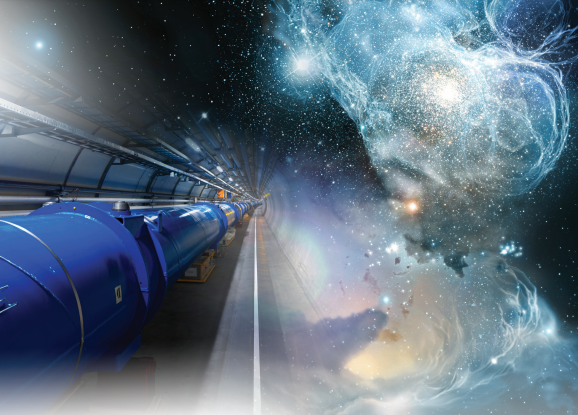 carte postale vue artistique du LHC