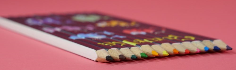 Crayons de couleur particules